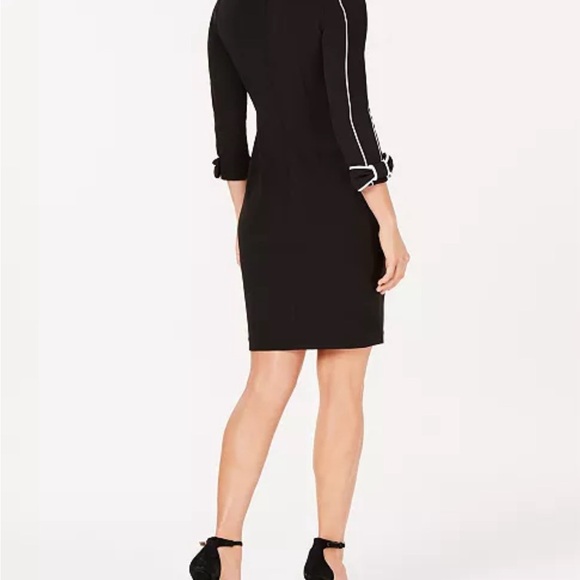 Calvin Klein - Black Dress with Bow Sleeves - Picture 7 of 10